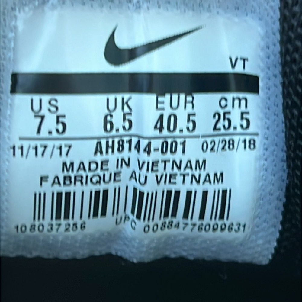 Nike Air Max 97 Plus Black/White Men's Sneakers Size 7.5 - Picture 8 of 8